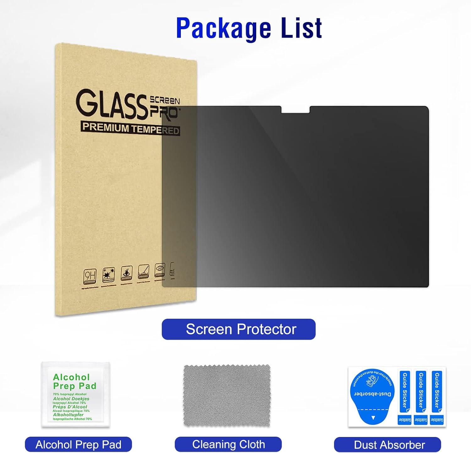 image:imageProCase Privacy Screen Protector for MacBook Pro 14 inch 2026 M5 ProMax amp 142 M4 A3112A3185A3401 2024 2022 2021 AntiSpy Tempered Glass Tinted Screen Film Guard for MacBook Pro 14 M2 M1 ProMax Chip amp Touch ID