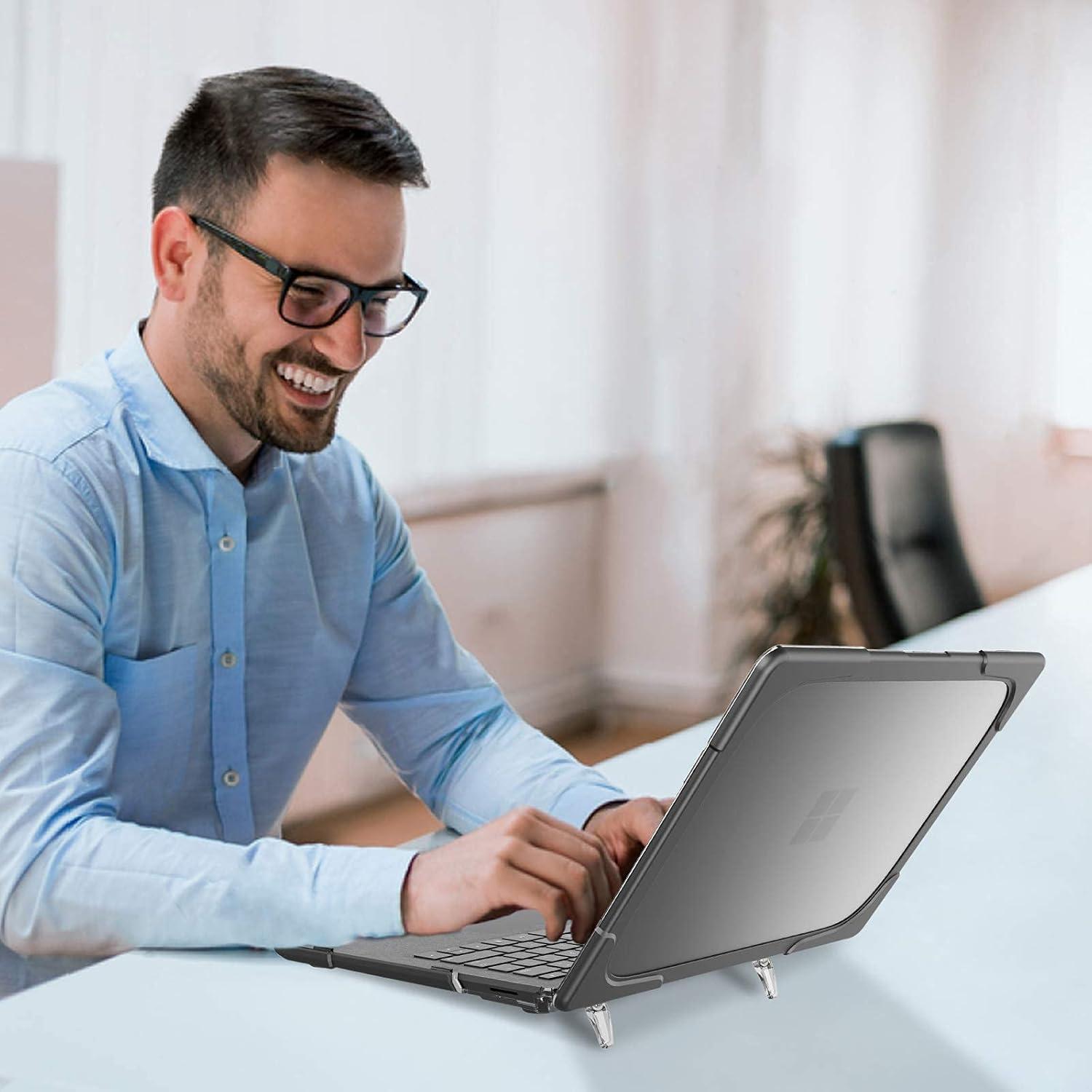 image:imageProCase Protective Case for 135 Microsoft Surface Laptop 5432 with Alcantara Palm Rest Heavy Duty Slim Hard Shell Cover with Foldable Kickstands Grey