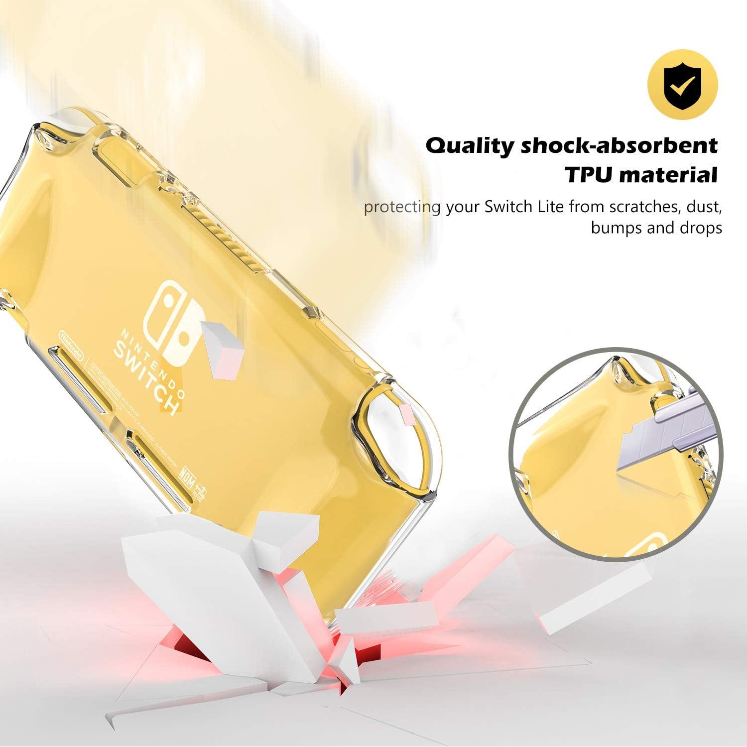 image:imageProCase Protective Cover for Nintendo Switch 2 2025 Case with Ergonomic Grip Shell for Switch 2 Soft TPU Protector Accessories AntiScratch Easy to Install Transparent PinkClear
