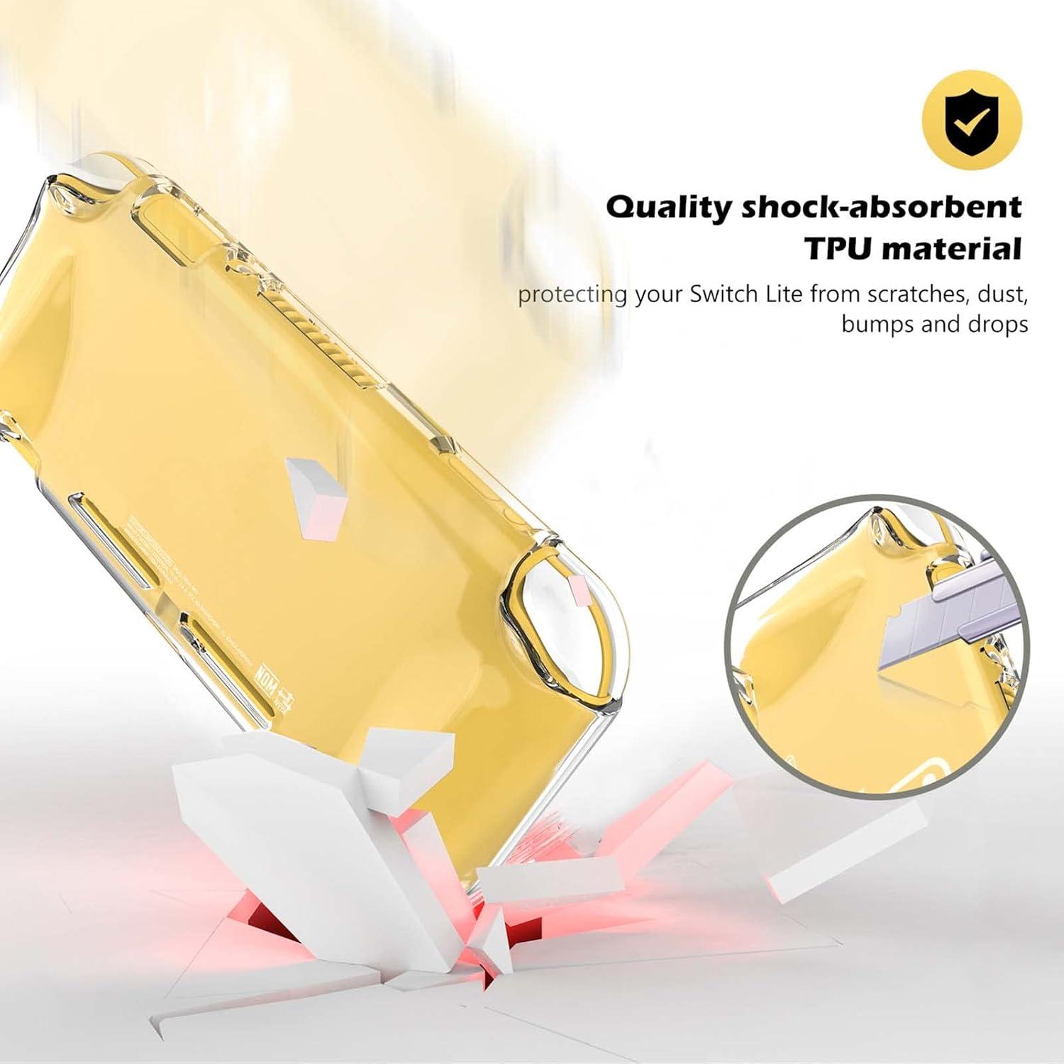 image:imageProCase Protective Cover for Nintendo Switch 2 2025 Case with Ergonomic Grip Shell for Switch 2 Soft TPU Protector Accessories AntiScratch Easy to Install Transparent PinkClear