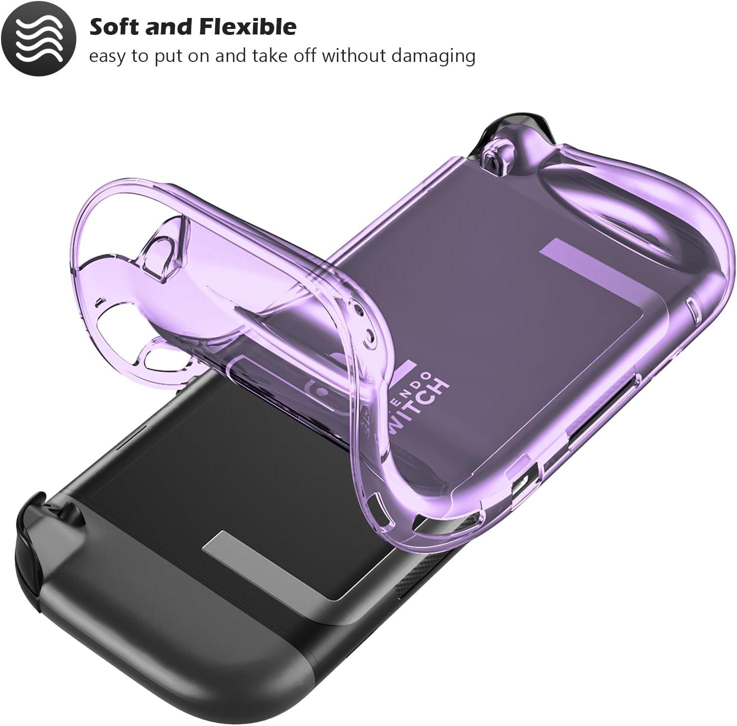 image:imageProCase Protective Cover for Nintendo Switch 2 2025 Case with Ergonomic Grip Shell for Switch 2 Soft TPU Protector Accessories AntiScratch Easy to Install Transparent PinkTransparent Purple