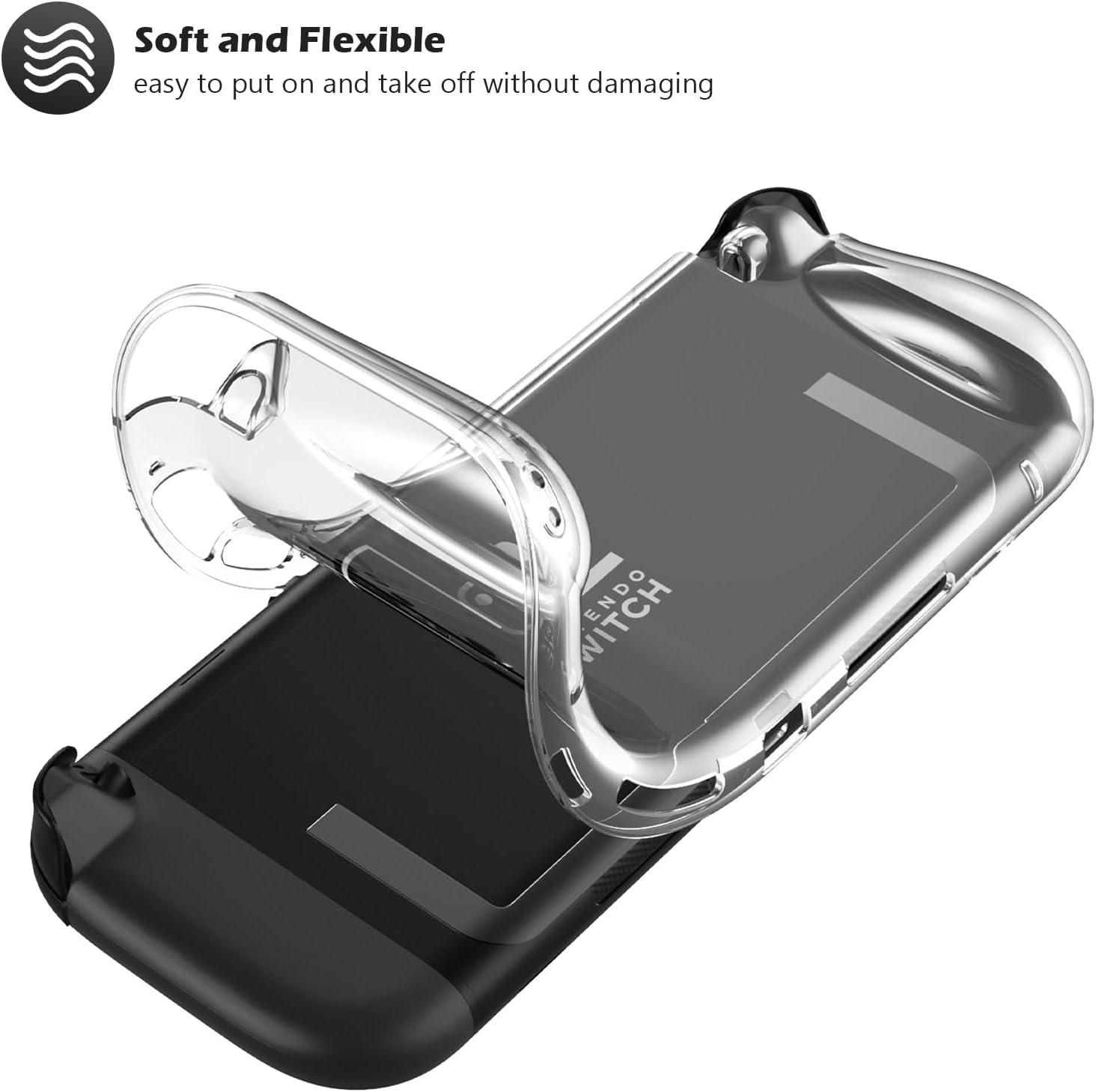 image:imageProCase Protective Cover for Nintendo Switch 2 2025 Case with Ergonomic Grip Shell for Switch 2 Soft TPU Protector Accessories AntiScratch Easy to Install Transparent PinkClear