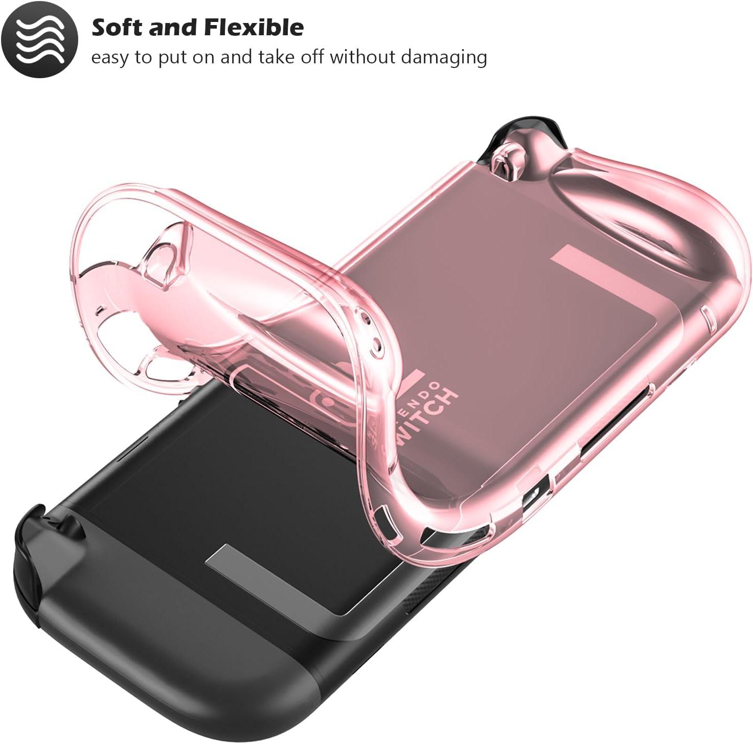 image:imageProCase Protective Cover for Nintendo Switch 2 2025 Case with Ergonomic Grip Shell for Switch 2 Soft TPU Protector Accessories AntiScratch Easy to Install Transparent PinkTransparent Pink