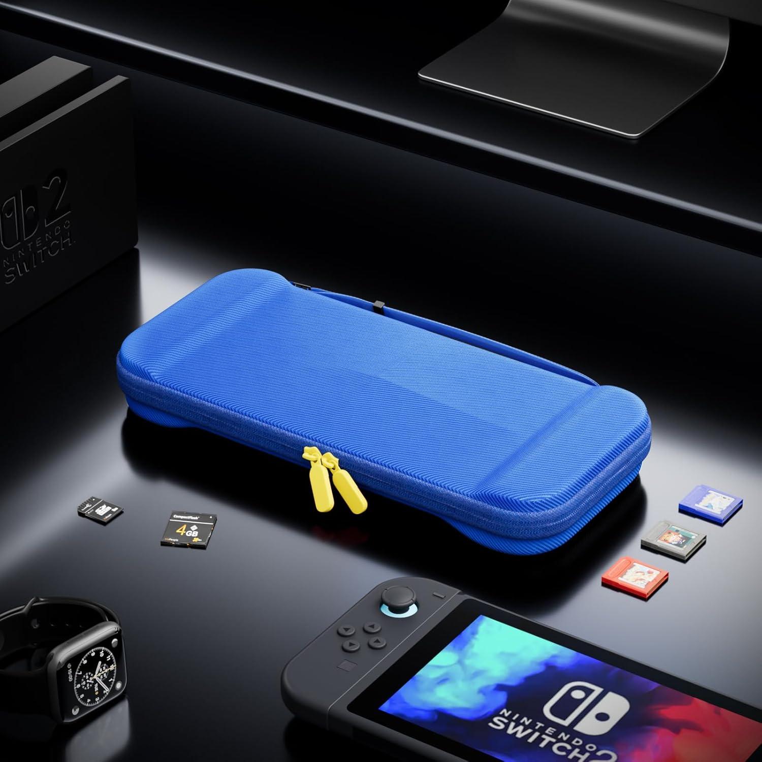 image:imageProCase Slim Carrying Case for Nintendo Switch 2 2025 Travel Case HardShell with 12 Game Card Slots Switch 2 Protector Accessories PurpleBlue