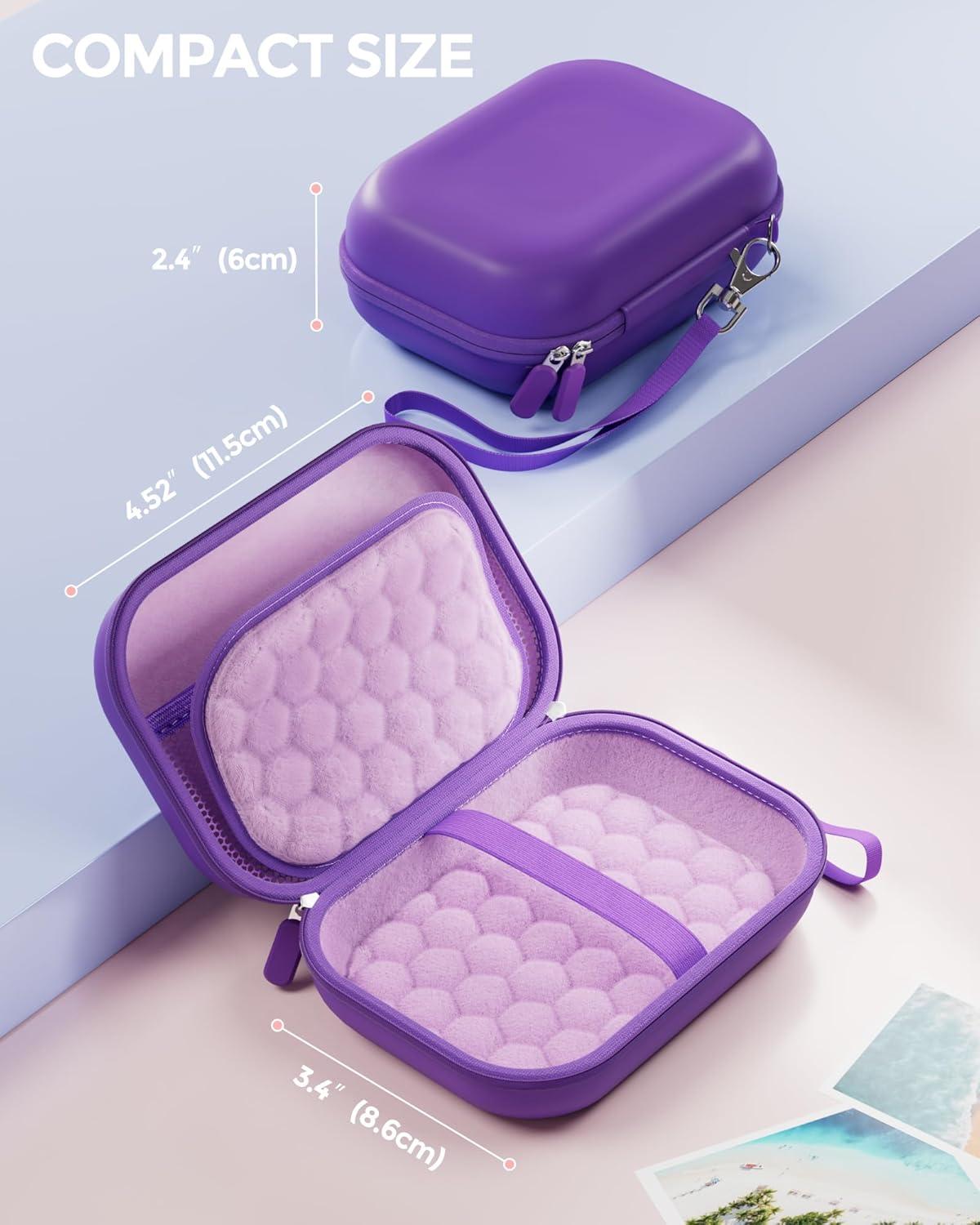 image:imageProCase Small Digital Camera Case for KODAK PIXPRO FZ55FZ53FZ45FZ43 Hard Shell Camera Case Cute Compact Travel Carrying Protective Camera Storage Case for Kids BlackPurple