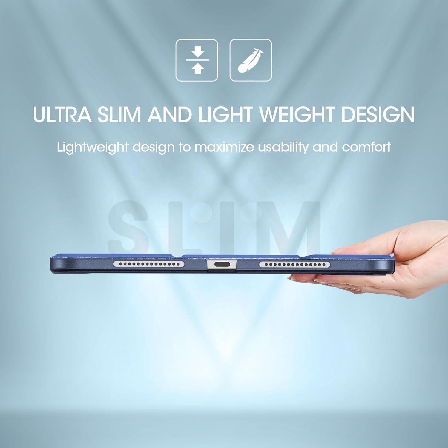 image:imageProCase Smart Case for iPad Pro 11 Inch M5 2025M4 2024 Model A3357A3358A3359A2836A2837A3006 Slim Folio Stand Hard Back Shell Protective Tablet Cover for iPad Pro 11 6th5th Gen BlackDarkblue
