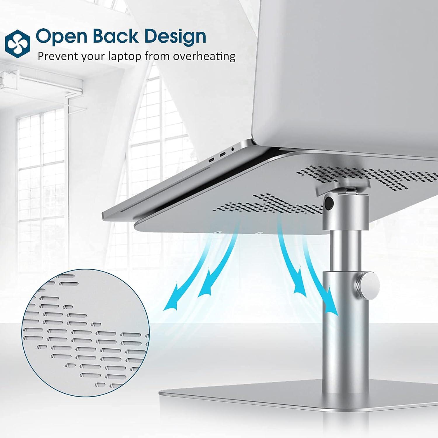 image:imageProCase Swivel Laptop Stand MultiAngle Tilt amp Height Adjustable Laptop Riser 360 Rotating Aluminum Notebook Desktop Holder for MacBook ProAir Dell XPS HP Lenovo and More 11 to 17 Inch