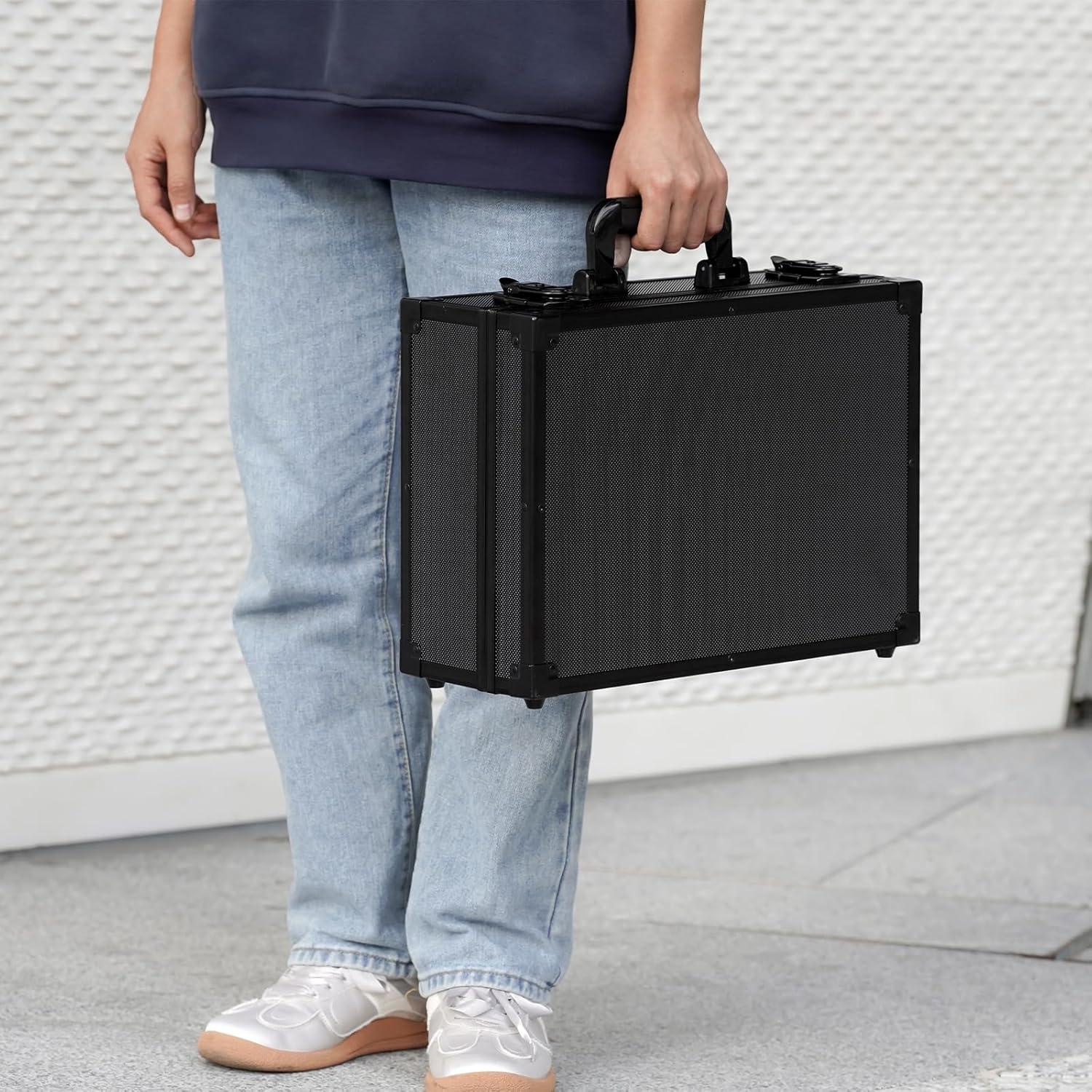 image:imageProCase Toploader Storage Box with 6 Removable Dividers Sports Card Hard Carrying Case with 16 Colorful Divider Tab For 34 35PT Rigid Cards 600 Toploader Holder for Trading Card Collection