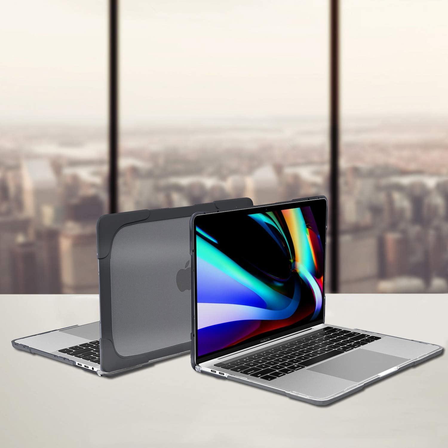 image:imageProCase for MacBook Pro 16 2019 A2141 Heavy Duty Hard Shell Dual Layer Protective Cover with Fold Kickstand BlackBlack