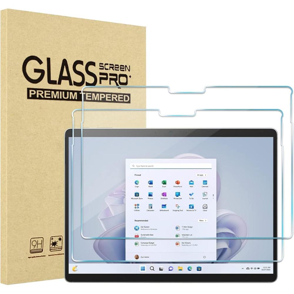 image:imageProCase 2 Pack Screen Protector for Surface Pro 11109 13 inch Tempered Glass Screen Film Guard for 130 inch Microsoft Surface Pro 2024 2022 Release