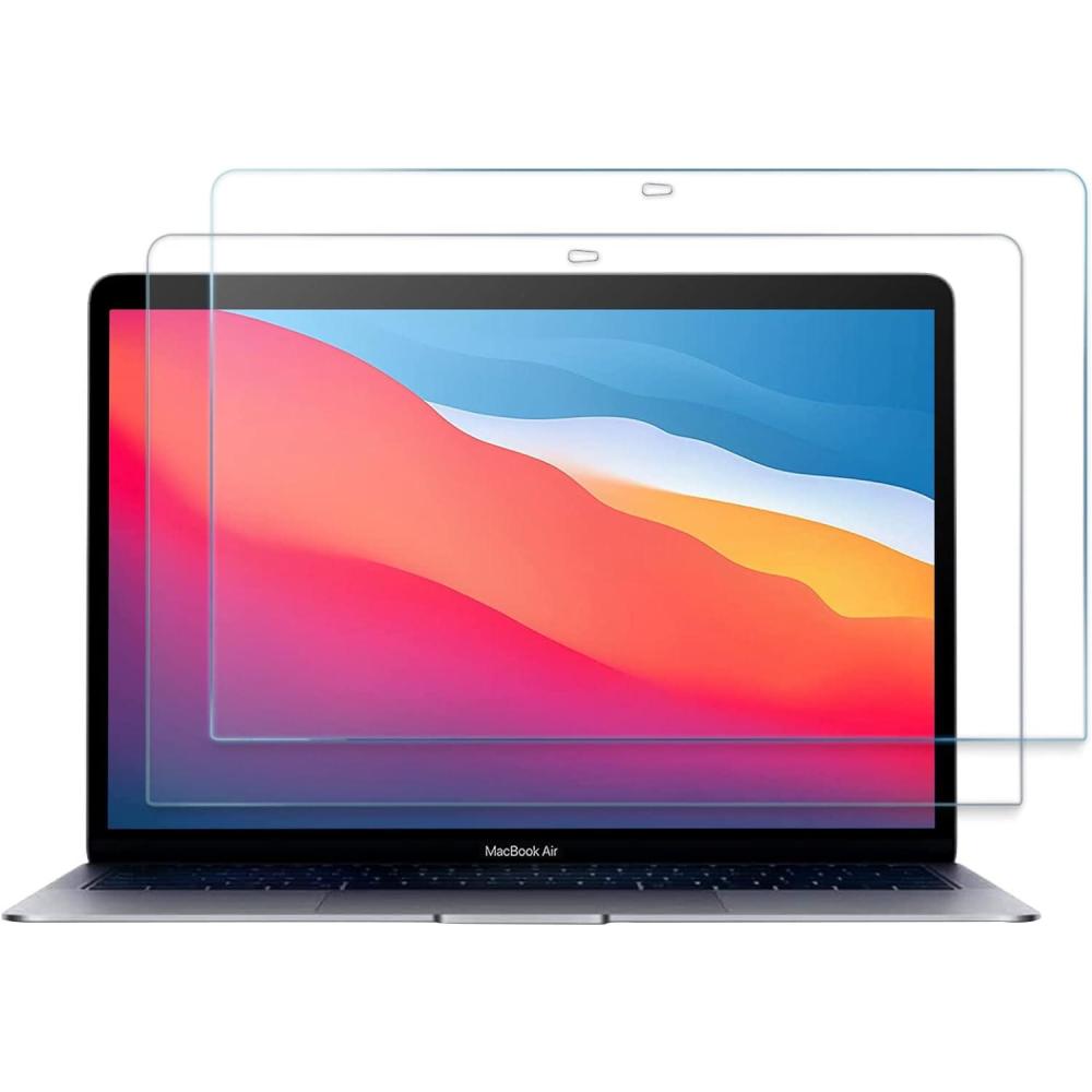 image:imageProCase 2 Pack Tempered Glass Screen Protector for 13 Inch MacBook Air M1 ChipMacBook Pro 13 M1 M2 Chip 9H Screen Film Guard for Mac Air 13 20202018 Mac Pro 13 20222016