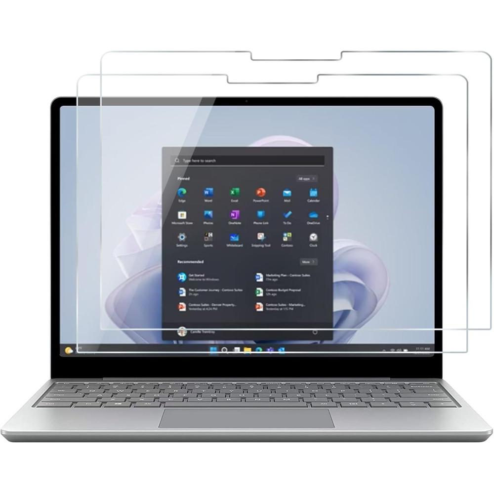 image:imageProCase 2 Pack Tempered Glass Screen Protector for Microsoft Surface Laptop Go 321 124 Inch Super HD Transparency Screen Film Guard for Surface Laptop Go 20232022 2020 124