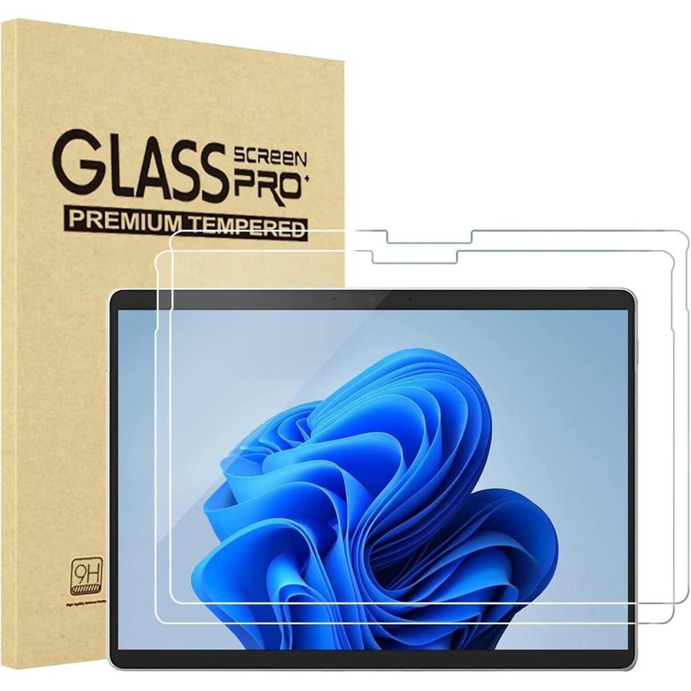 image:imageProCase 2 Pack Tempered Glass Screen Protector for Surface Pro 1110 2024 Pro 9 2022 Pro 8 2021 Pro X 13 inch 9H Ultra Thin Screen Film Guard for 13 Surface Pro 11 10 9 8 Pro X13 Surface Pro 111098X