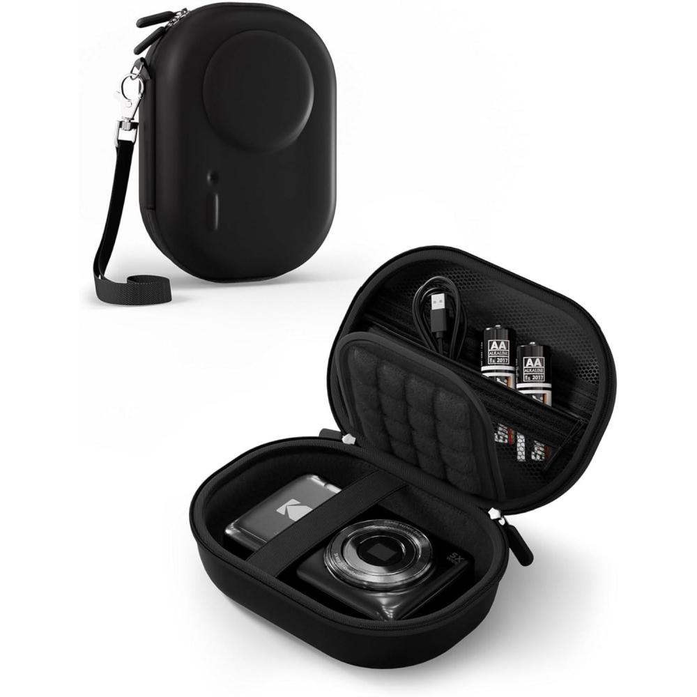 image:imageProCase Camera Case for Kodak PIXPRO FZ55FZ45C1 Zoom Compact Hard Shell with Snug Fit Protection Small Digital Camera Travel Case with Mesh Pocket Cute Portable Bag for Kids PinkBlack