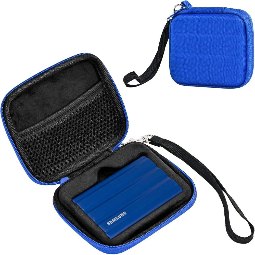 image:imageProCase Carrying Case for Samsung T7 Shield External SSD with 2 Cable Ties Hard EVA Shockproof Storage Travel Organizer for T7 Shield Portable Solid State Drive USB 32 1TB 2TB BlackBlue