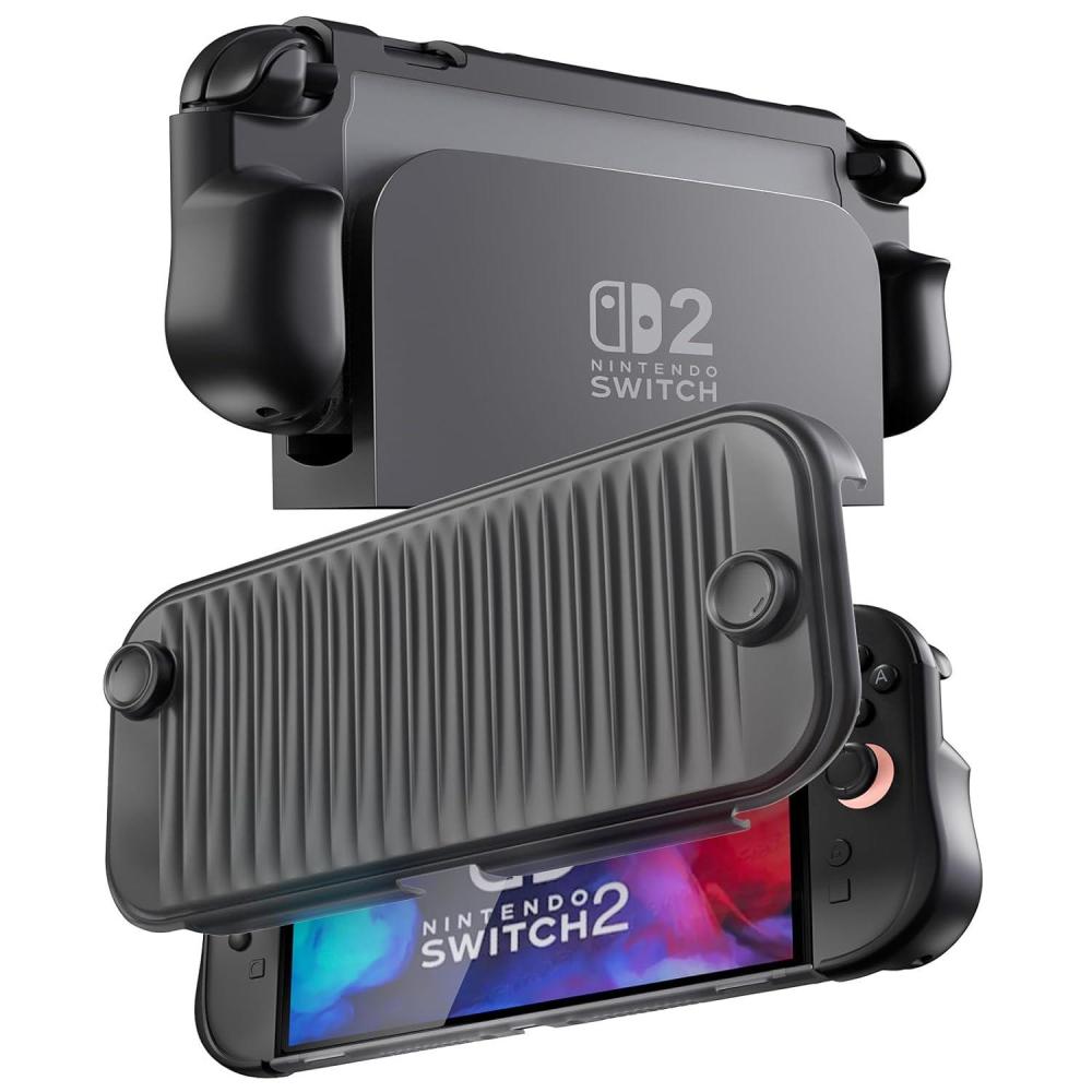 image:imageProCase Dockable Grip Case for Switch 2 Screen Protective PC Front Cover with Foldable Handheld Controller Design Slim Shockproof Hard Shell Fit for 2025 Switch 2 amp Kickstand BlackBlack