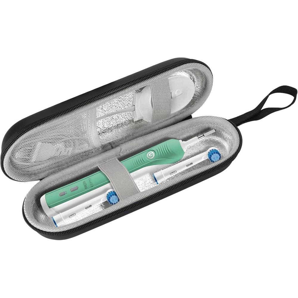 image:imageProCase Electric Toothbrush Hard Travel Case Compatible with OralB Pro 1000 8000 Sonicare 1100 5100 6100 Carrying Bag Carrier for Battery Power Rechargeable Toothbrush Case Only BlackBlack