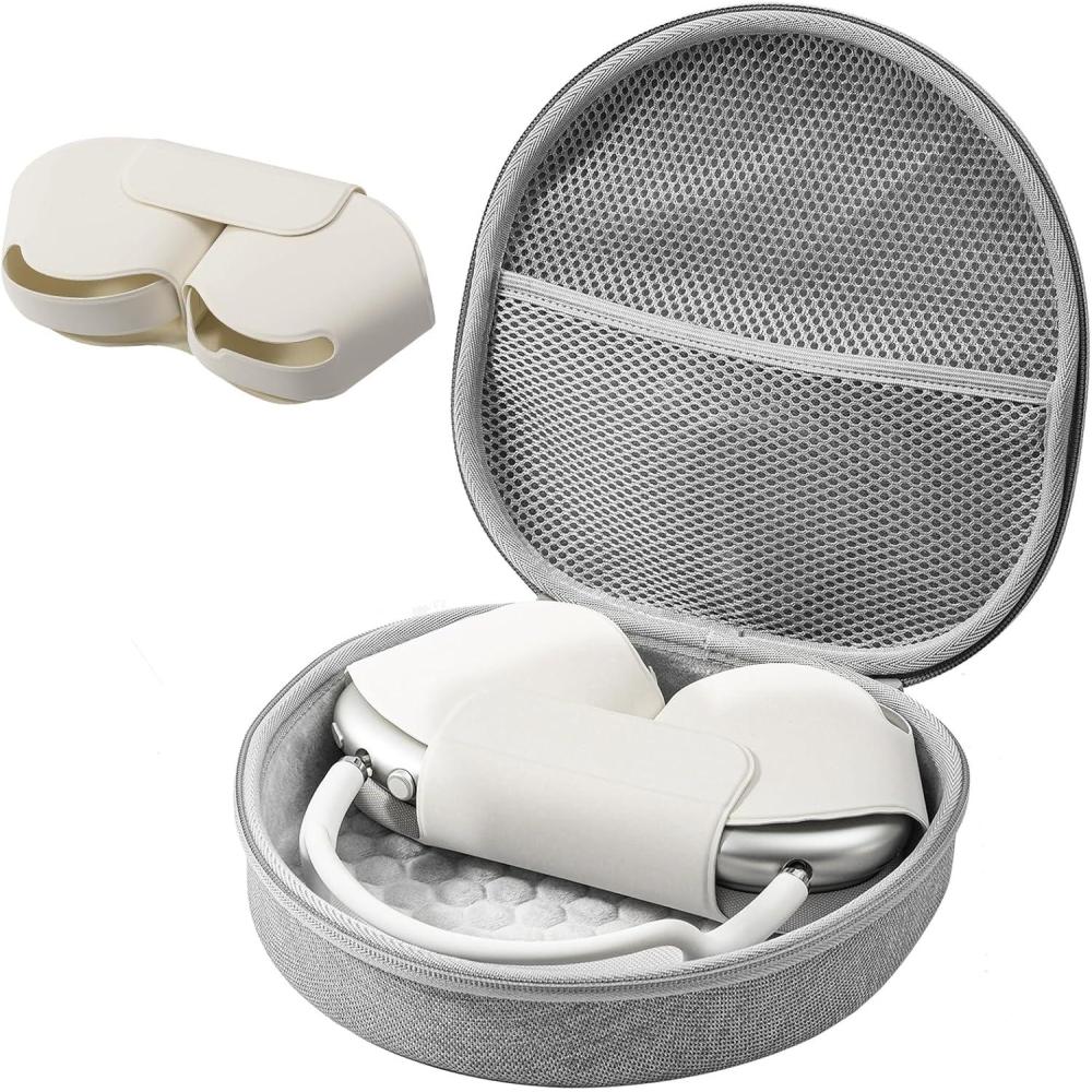 image:imageProCase Hard Carrying Smart Case for AirPods Max Headphone Travel Case with Sleep Mode Cover amp Mesh Pocket AirPods Max Protective Portable Shell Storage Bag BlackGrey