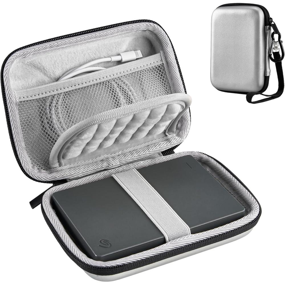 image:imageProCase Hard Drive Case for Canvio Basics Western Digital WD Elements My Passport Seagate Portable Backup Plus Slim 1TB 2TB 3TB 4TB USB 30 25 Samsung T9 Portable External Hard Drive Case RedSilver