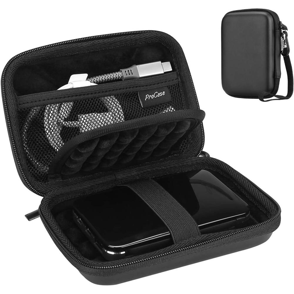 image:imageProCase Hard Drive Case for Canvio Basics Western Digital WD Elements My Passport Seagate Portable Backup Plus Slim 1TB 2TB 3TB 4TB USB 30 25 Samsung T9 Portable External Hard Drive Case RedBlack