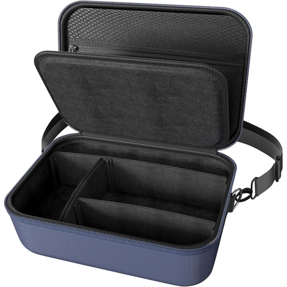 image:imageProCase Hard Shell Camera Case for Canon Rebel T7EOS R100R50DSLRSLRNikonSonyMirrorless Cameras Soft Padded Digital Camera Travel Bag with 1 Shoulder Strap and 3 Adjustable Dividers BlackNavy