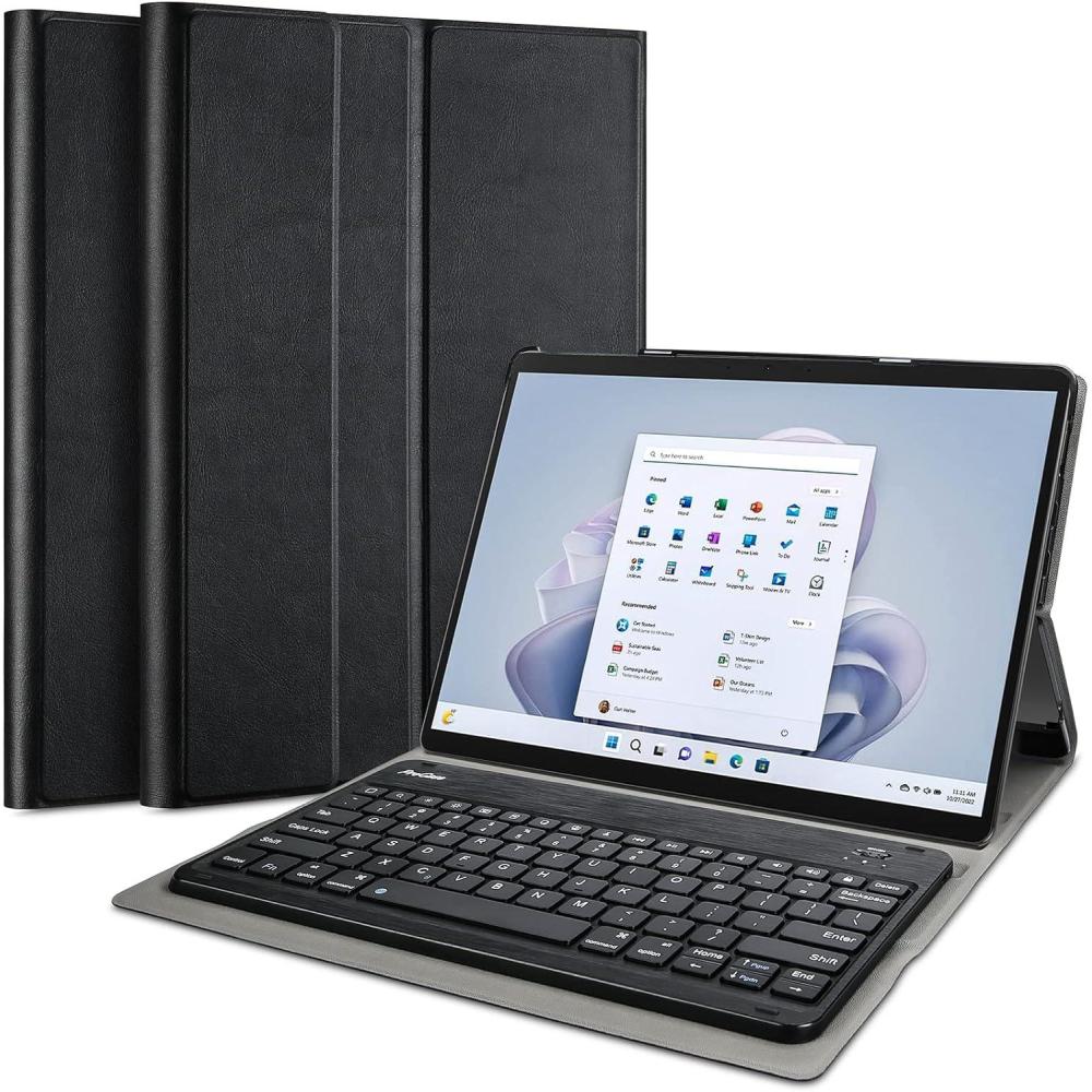 image:imageProCase Keyboard Case for Surface Pro 9 2022 Pro 8 2021 13 Tablet Slim Light Smart Cover with Magnetically Detachable Wireless Keyboard Black