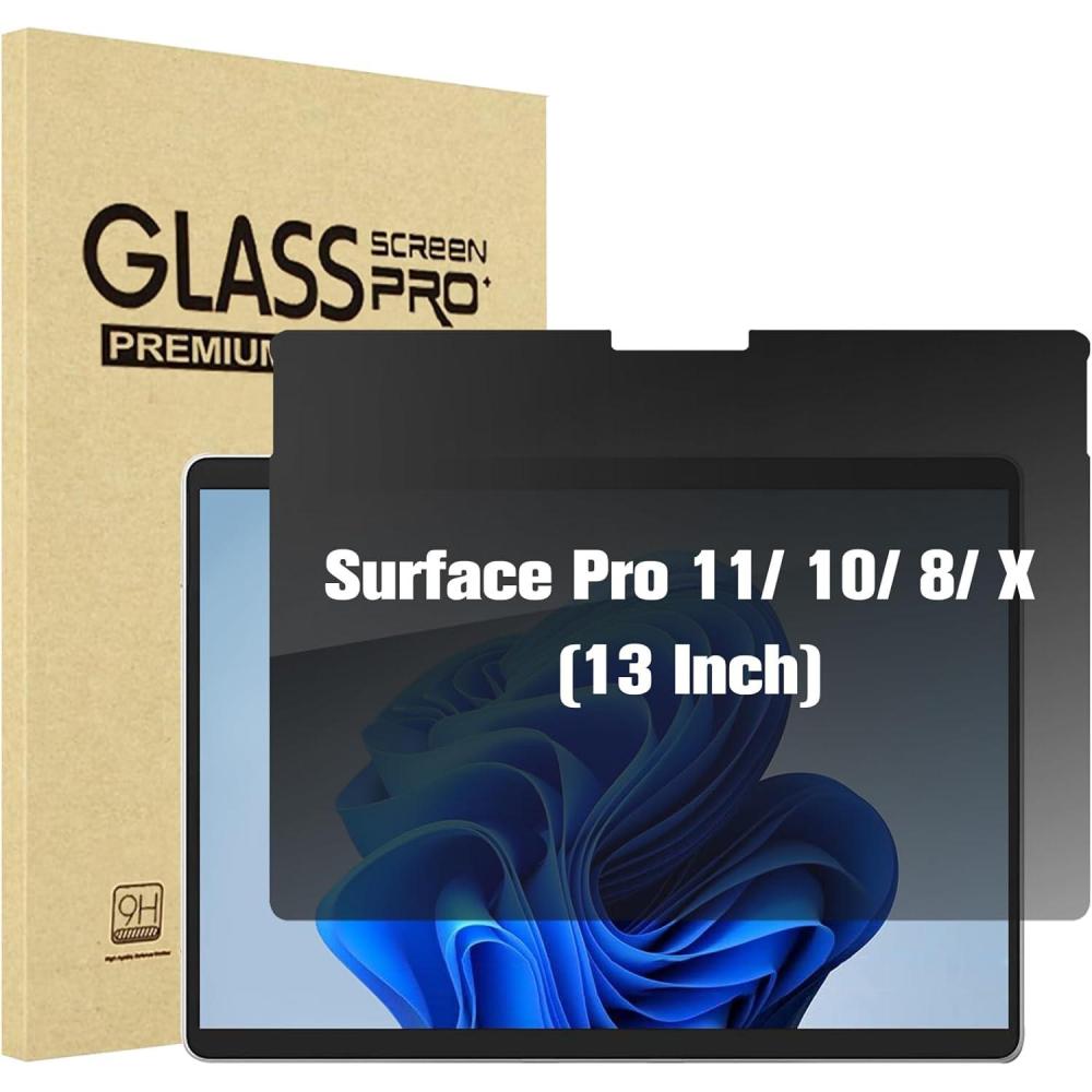 image:imageProCase Microsoft Surface Pro 1110 2024Pro 8 Pro X 13 inch Privacy Screen Protector AntiSpy Tempered Glass Ultra Thin Tinted Screen Film Guard for 130 Inch Surface Pro