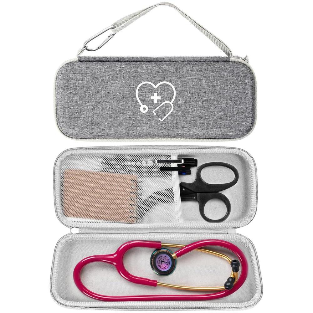 image:imageProCase Stethoscope Case for 3M Littmann Classic III Lightweight II SE MDF Acoustica Stethoscope Cardiology IV Stethoscope Hard Travel Carrying Case for Nurse Blackgray