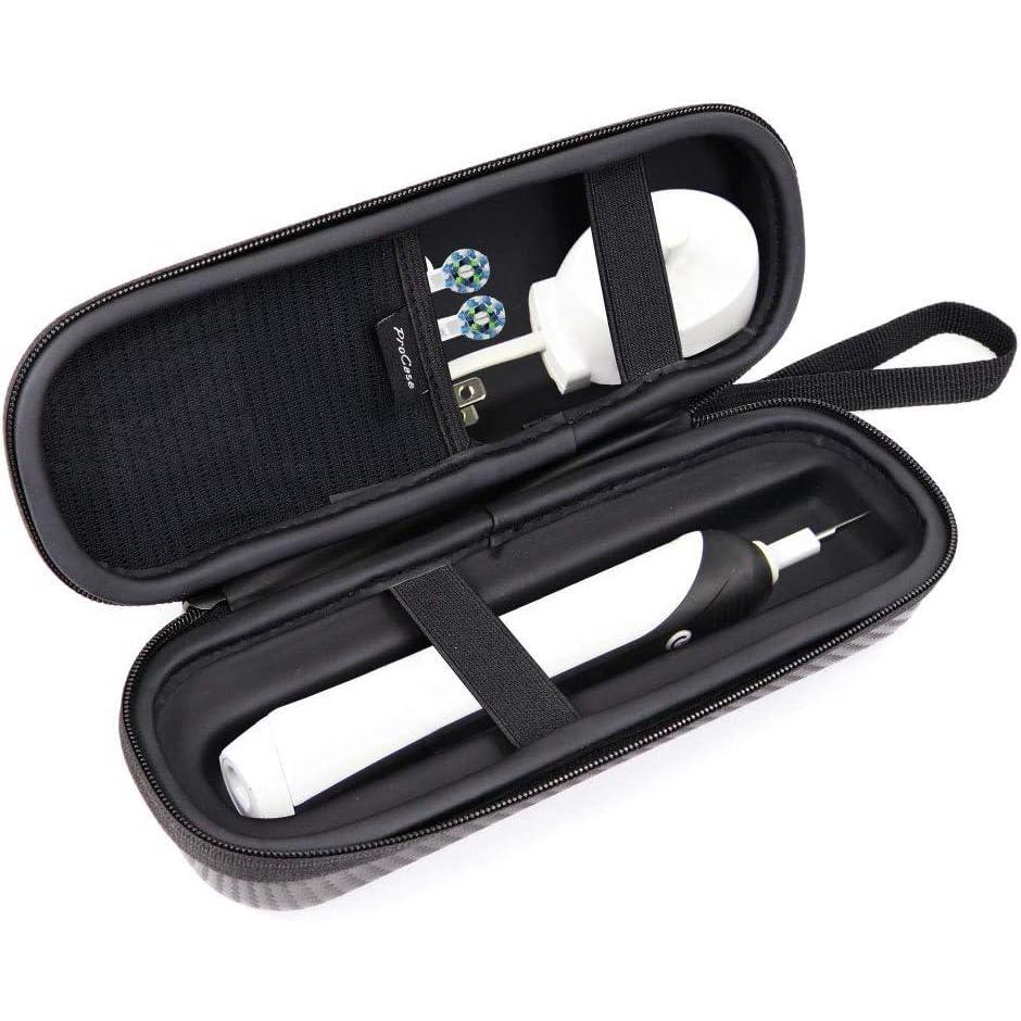image:imageProCase Toothbrush Travel Case for OralB Pro 1000 1500 3000 5000 7000 Sonicare 5100 6100 AquaSonic Sonic Electric Power Rechargeable Toothbrush Carrying Case Holder Container BlackBlack