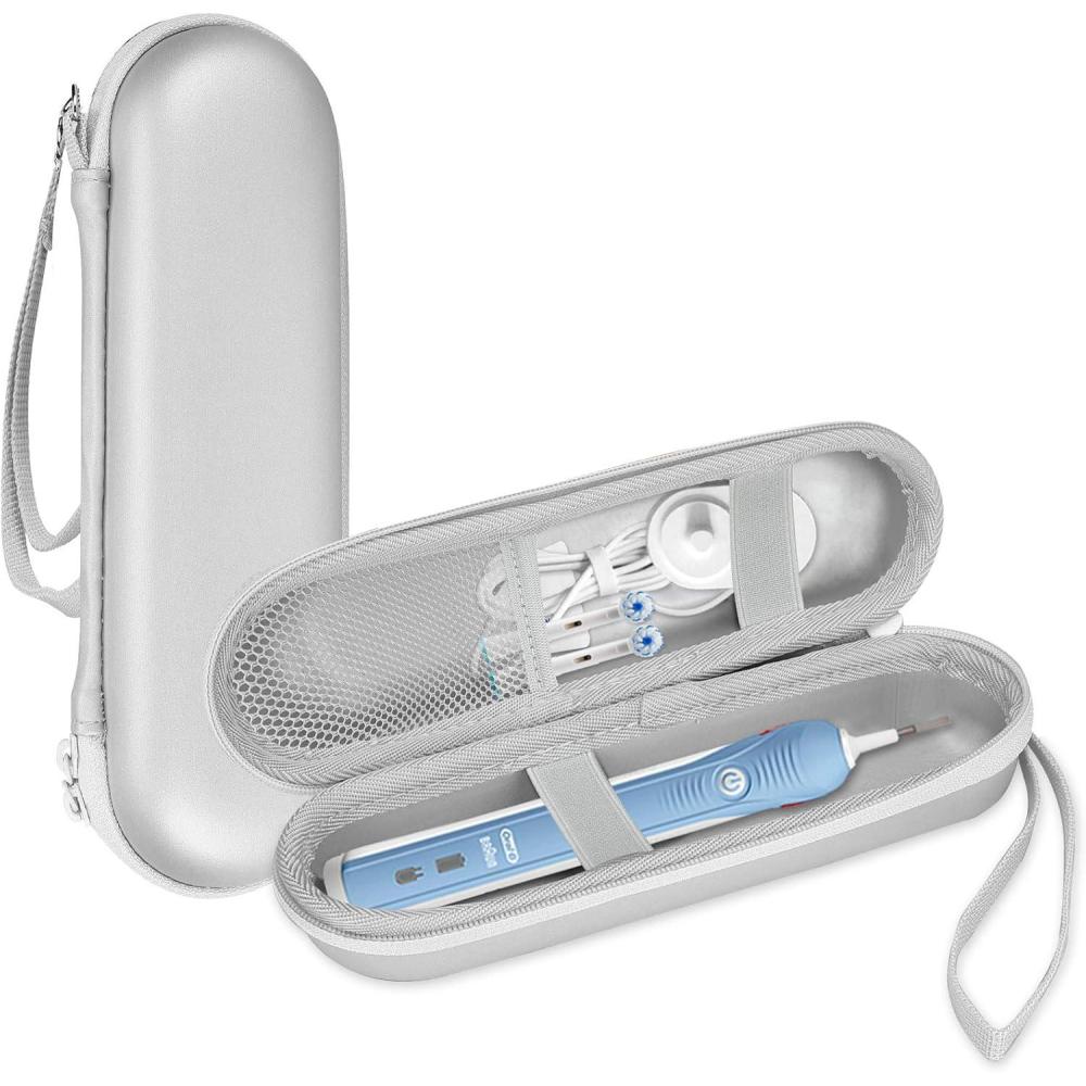 image:imageProCase Travel Case for OralBOralB Pro SmartseriesIO Serie Sonicare Protective Clean Electric Toothbrush Hard EVA Case Cover Storage Bag Holder with Mesh Pocket for Accessories NavySilver