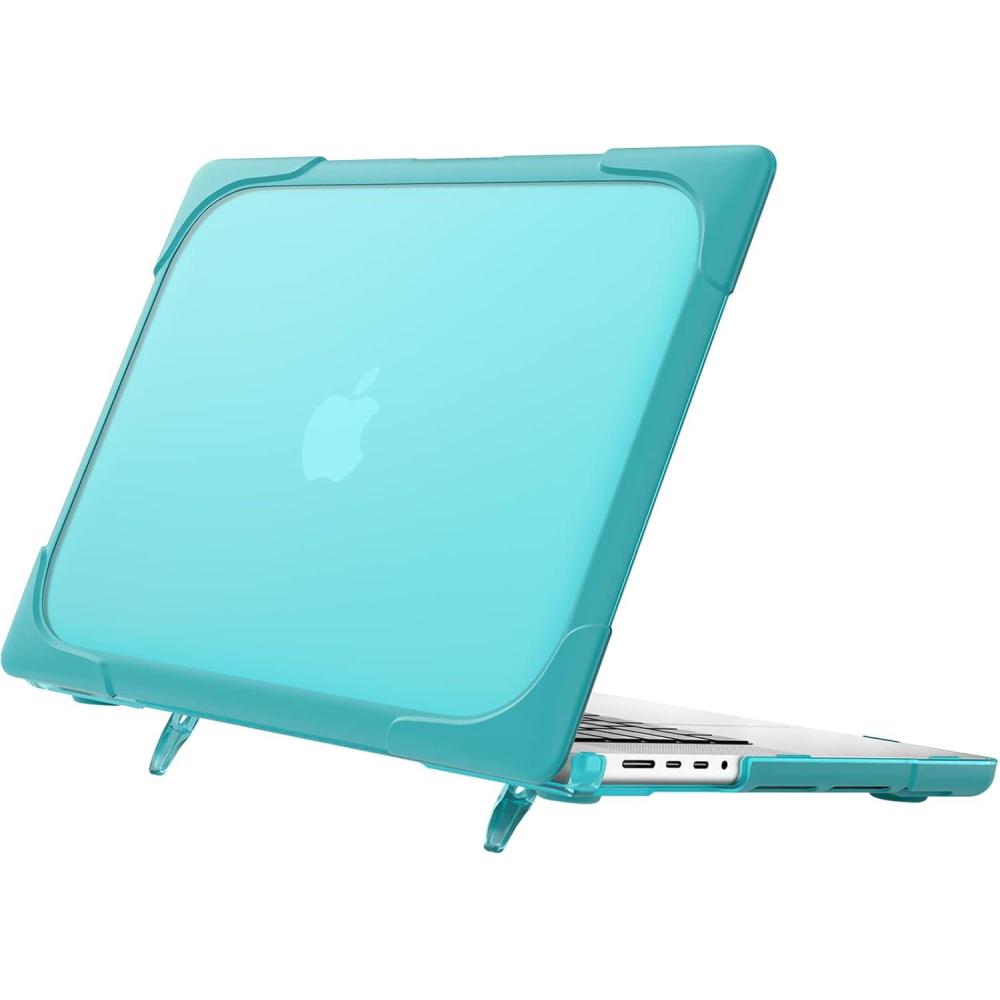 image:imageProCase for MacBook Pro 142 Inch 2026 M5 M5 Pro M5 Max 2024 M4 A3112 A3185 A3401 20232021 M3 A2918 A2992 M2 A2779 M1 A2442 Heavy Duty Hard Shell Case with Fold Kickstand LightblueLightblue
