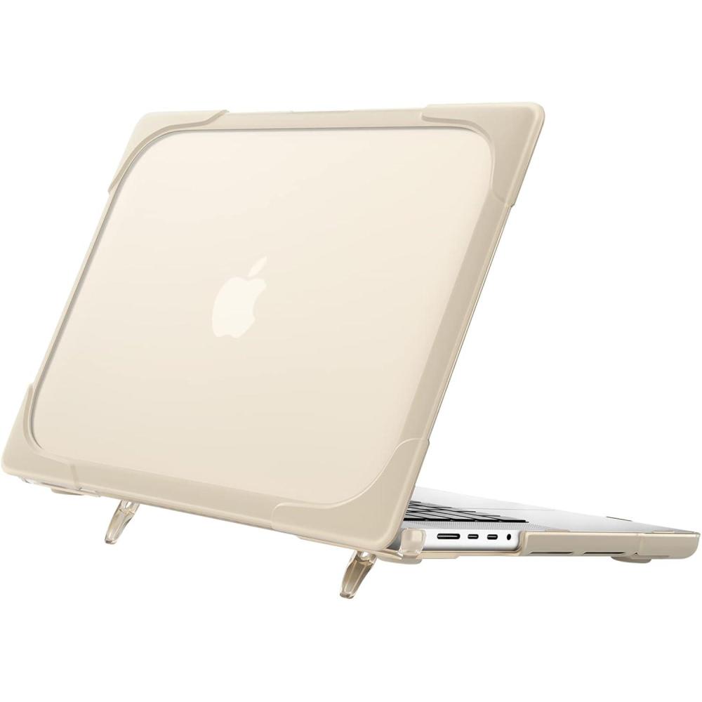 image:imageProCase for MacBook Pro 142 Inch 2026 M5 M5 Pro M5 Max 2024 M4 A3112 A3185 A3401 20232021 M3 A2918 A2992 M2 A2779 M1 A2442 Heavy Duty Hard Shell Case with Fold Kickstand LightblueKhaki