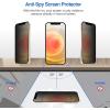 [2 Pack] ProCase Privacy Screen Protector for iPhone 12 Mini 2020, Anti-Spy Tempered Glass Screen Film Guard, Anti-Scratch Screen Protector for 5.4″ iPhone 12 Mini 2020