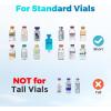 ProCase 10 Slots Insulin Vial Cooler Travel Case with Ice Brick, Hard Peptide Storage Carrying Holder for Short Standard 10ml U-100 Vials Bottles, Diabetic Supplies Kits Cooling Organizer Container(Black)