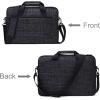 ProCase 14-15.6 Inch Briefcase Messenger Bag with Shoulder Strap and Handle for MacBook Pro 16”, 14 15 Inch Laptop Surface Book 3 15″ Ultrabook MacBook Chromebook Acer Asus Dell HP Sony –Black(Black Plaid)