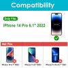 ProCase 2 Pack Privacy Screen Protector for iPhone 14 Pro 2022, 9H Anti Spy Dark Tempered Glass Screen Film Guard for iPhone 14 Pro 6.1 Inch 2022, Case Friendly Bubble Free