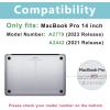 ProCase 2 Pack Screen Protectors for MacBook Pro 14 inch 2026 M5 / M5 Pro / M5 Max & 2024 M4 A3112 A3185 A3401 / 2023 2022 2021 M3 M2 M1 Pro Max, Tempered Glass Film for 14″