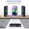 ProCase 2 Pack iPhone 14 Plus iPhone 13 Pro Max Privacy Screen Protector, 9H Anti Spy Dark Tempered Glass Screen Film Guard for iPhone 14 Plus 2022 iPhone 13 Pro Max 6.7 Inch 2021, Case Friendly