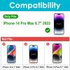 ProCase 2 Pack iPhone Privacy Screen Protector for iPhone 14 Pro Max 2022, 9H Anti Spy Dark Tempered Glass Screen Film Guard for iPhone 14 Pro Max 6.7 Inch 2022, Case Friendly Bubble Free