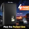 ProCase 4 Pocket Top Loader Binder, Holding 144 Cards in 3″x4″ Toploaders, Side Loading Small Book Folder with Clear Window for Pokemon, Trading, Sports Cards Collection TCG, MTG -Black(Black)