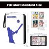 ProCase 4-Pocket Baseball Card Binder Fits 440 Cards, Sport Trading Card Album Book with 55 Sleeves for Baseball Colletible Card Holder -Medium(Blue)