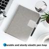ProCase (5 Pack) Pen Loop Holder for Notebooks Journals Planners Tablet Case, Self Adhesive Leather Pencil Holder with Elastic Loop for Pens, Apple Pencil, Stylus Pen -Black(Silver)