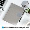 ProCase (5 Pack) Pen Loop Holder for Notebooks Journals Planners Tablet Case, Self Adhesive Leather Pencil Holder with Elastic Loop for Pens, Apple Pencil, Stylus Pen -Black(Grey)