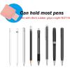 ProCase (5 Pack) Pen Loop Holder for Notebooks Journals Planners Tablet Case, Self Adhesive Leather Pencil Holder with Elastic Loop for Pens, Apple Pencil, Stylus Pen -Black(Pink/Purple/Mint)