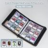ProCase 900 Pockets Card Binder with Clear Window for Trading Cards, 9 Double Sided Pockets Cards Colletction Album Holder with Removable Sleeves for MTG, TCG, Sports Cards, Football Cards -Black(Yellow)
