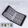 ProCase 900 Pockets Card Binder with Clear Window for Trading Cards, 9 Double Sided Pockets Cards Colletction Album Holder with Removable Sleeves for MTG, TCG, Sports Cards, Football Cards -Black(Purple)