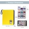 ProCase 900 Pockets Card Binder with Clear Window for Trading Cards, 9 Double Sided Pockets Cards Colletction Album Holder with Removable Sleeves for MTG, TCG, Sports Cards, Football Cards -Black(Yellow)