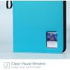 ProCase 900 Pockets Card Binder with Clear Window for Trading Cards, 9 Double Sided Pockets Cards Colletction Album Holder with Removable Sleeves for MTG, TCG, Sports Cards, Football Cards -Black(Lightblue)