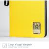 ProCase 900 Pockets Card Binder with Clear Window for Trading Cards, 9 Double Sided Pockets Cards Colletction Album Holder with Removable Sleeves for MTG, TCG, Sports Cards, Football Cards -Black(Yellow)