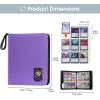 ProCase 900 Pockets Card Binder with Clear Window for Trading Cards, 9 Double Sided Pockets Cards Colletction Album Holder with Removable Sleeves for MTG, TCG, Sports Cards, Football Cards -Black(Purple)